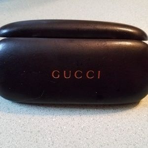 Authentic Gucci Sunglasses Case W/Cleaning Cloth